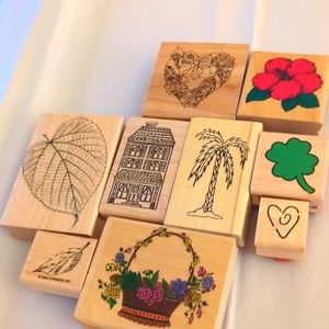 A Set of 9 Miscellaneous Rubber Stamps
